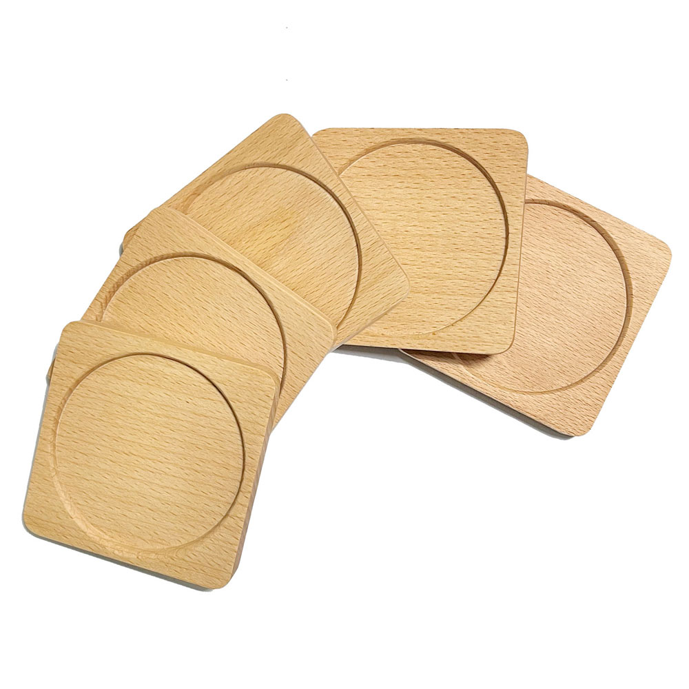 하우스팡 원목 코스터 우드 컵받침 사각 너도밤나무 5개입 15,900원
