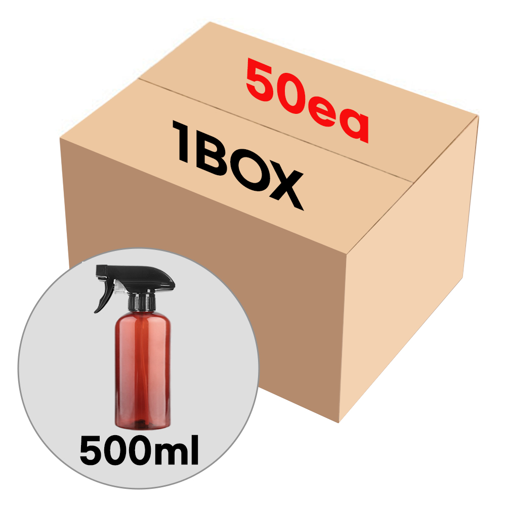 건스프레이 블랙캡 브라운 500ml 플라스틱 공병 소분병 여행 화장품용기 (1BOX 50개), 단일상품 54,200원