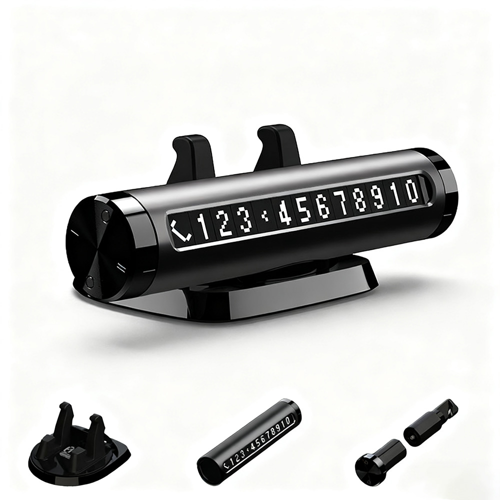 SUMK 차량용 비상탈출 망치 안전벨트 절단기, 주차번호판, 핸드폰 거치대 4in1 일체형 세트, 검정, 1개 19,800원