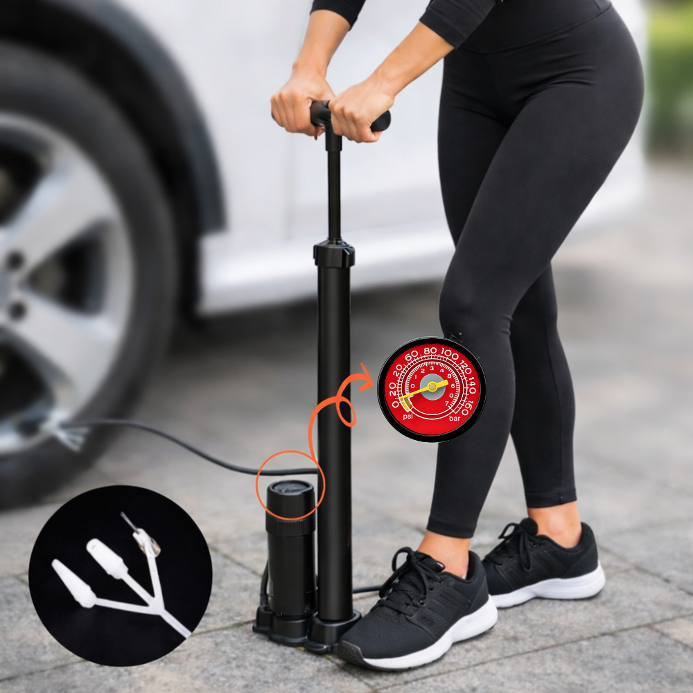주앙이 안전한 강력한펌핑 초경량 자전거 공기펌프, 블랙, 1개 14,100원
