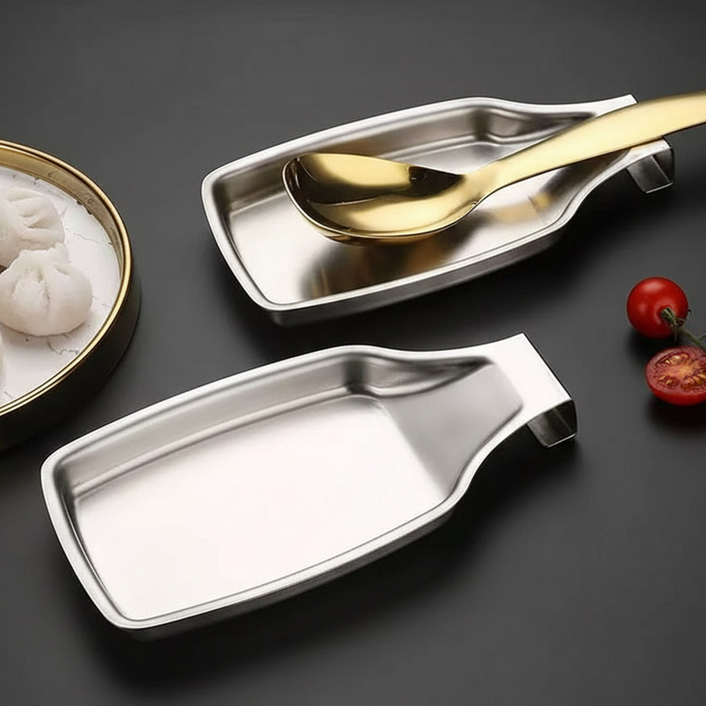 국자받침대 스텐304 조리도구 수저 트레이형 거치대, 1개 9,000원