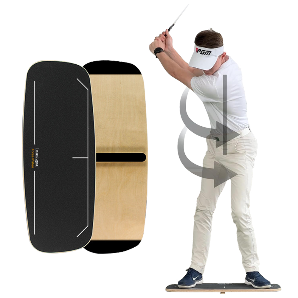 멜링크스 밸런스 스윙보드 골프 지면반력 무게중심 체중이동 스윙연습기, 1개, 우드/블랙 44,900원