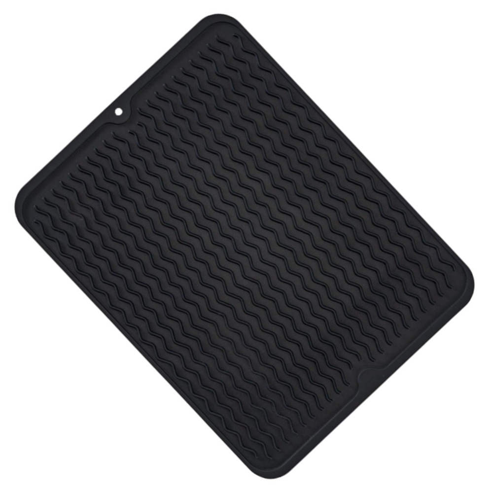 해피무드 두꺼운 에어프라이어 오븐 실리콘 열차단 받침 매트 30 x 40 cm, 블랙, 1개 8,900원