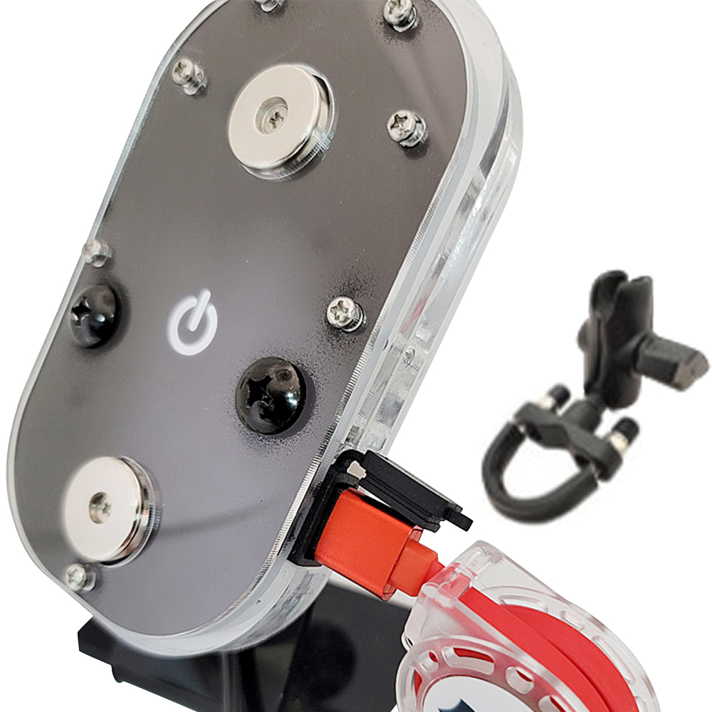 래셔널 ON 2 IN 1 USB 내장 타입 자석 멀티 충전 오토바이 거치대 + U 볼트 마운트 세트 61,400원