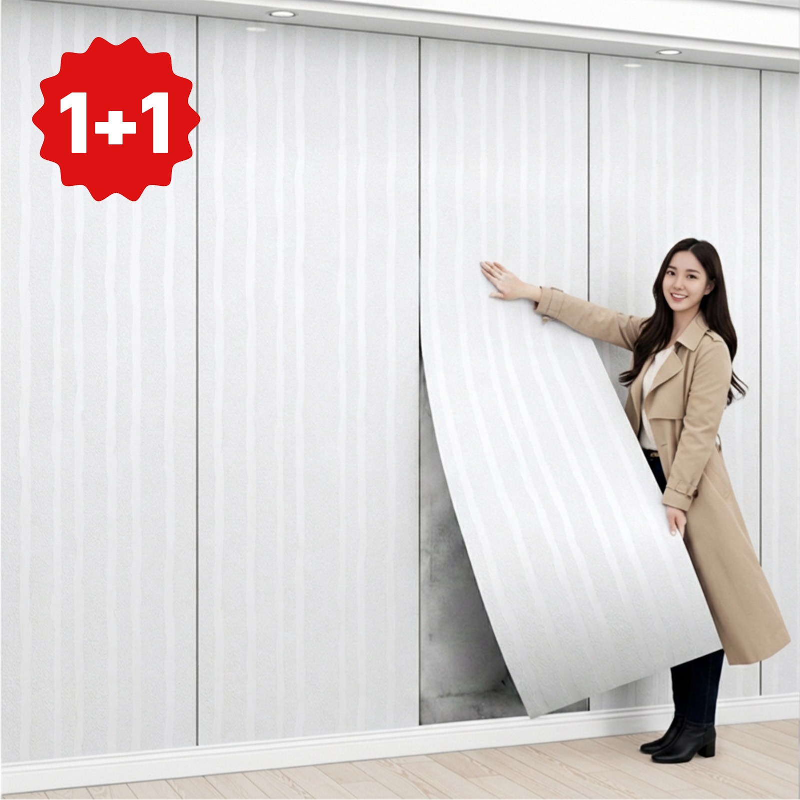 Soolink 인테리어 붙이는 벽지 방수 곰팡이방지 시트지 폼블럭 거실 놀이방 리노베이션 2P 60x300cm 11,900원