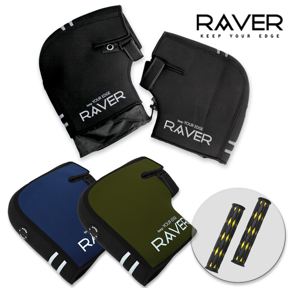 RAVER 신형 레이버토시 대 오토바이 방한토시 방한장갑 배달대행 겨울 장갑 밸크로드, 레이버 대 카키 34,000원