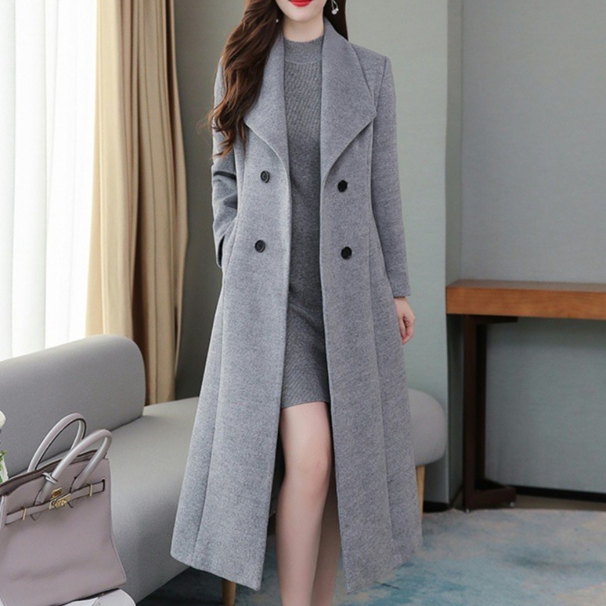 ZAJA 여성 롱 더블코트 하이퀄리티 모직코트 58,090원