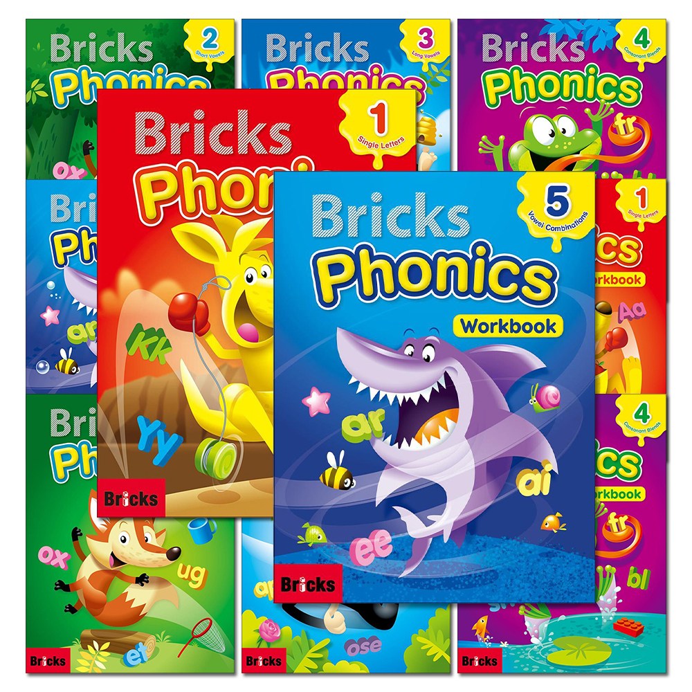 브릭스 파닉스 Bricks Phonics Student Book Workbook Lv.1~5 교재 워크북 전권 세트 (전10권), 브릭스(BRICKS) 99,000원