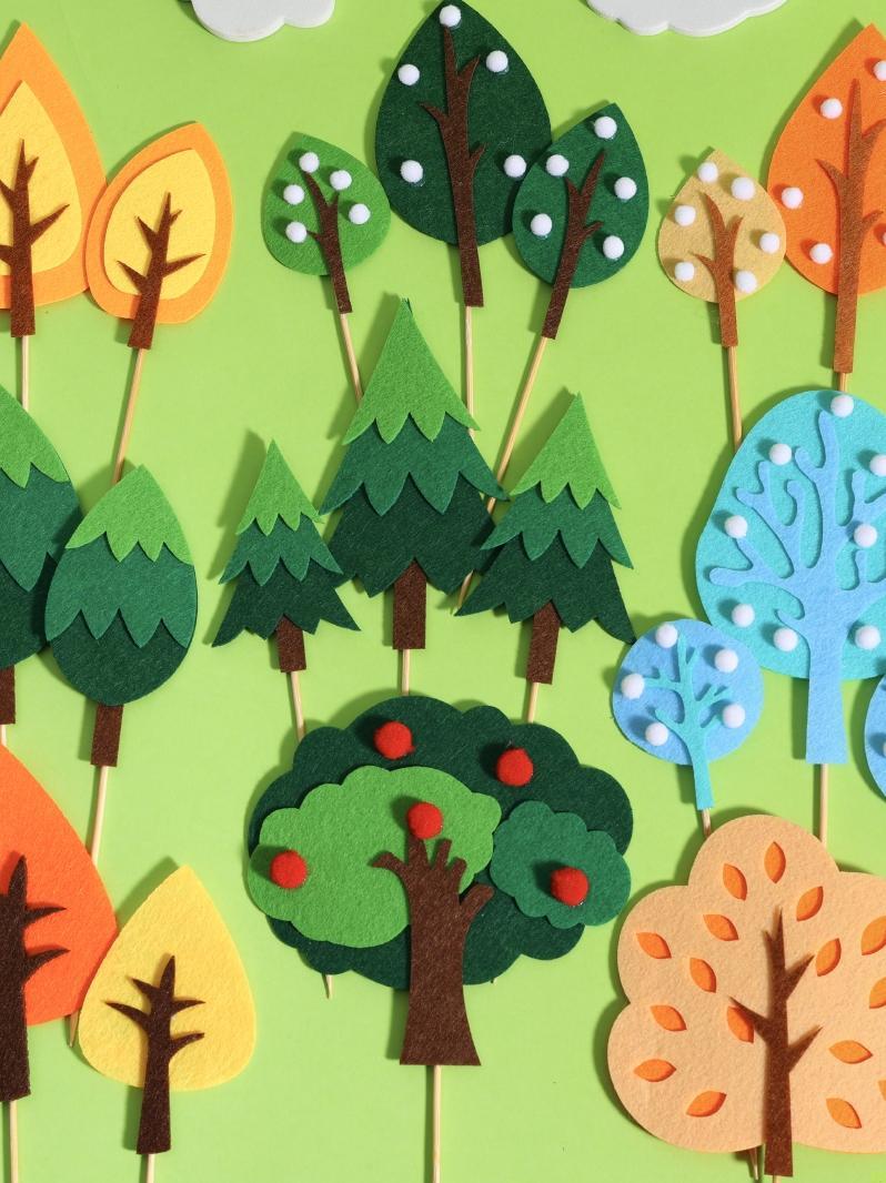 [나만의 작은 숲] 그린 펠트 미니트리 크리스마스 장식 10,500원