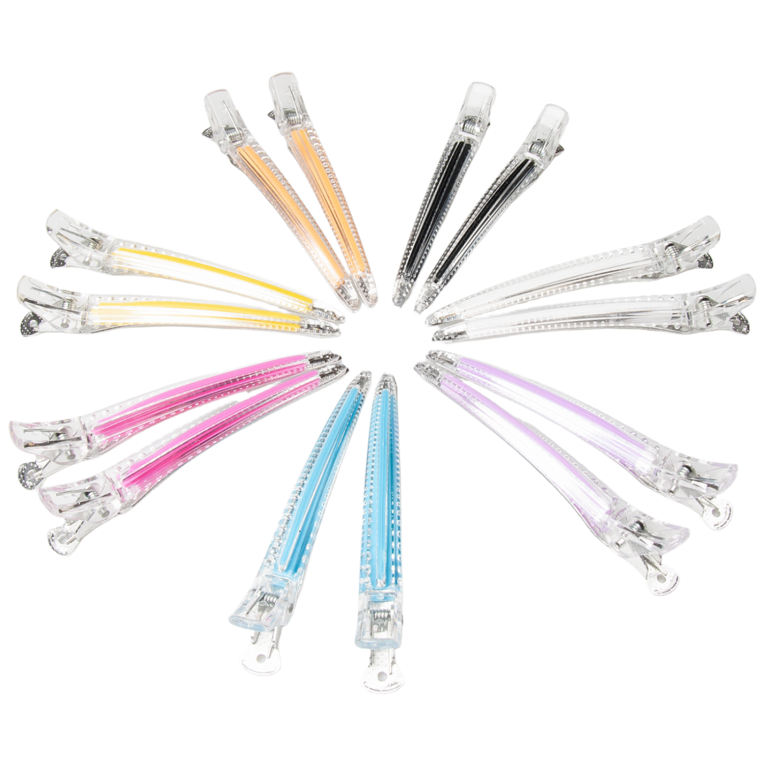 앙코 실리콘 매직핀셋 4P 1세트 커트핀셋 드라이 헤어 핀셋 미용실 집게핀 헤어클립 미용집게 가볍고 미끄러지지않는 핀셋, 오렌지 6,900원