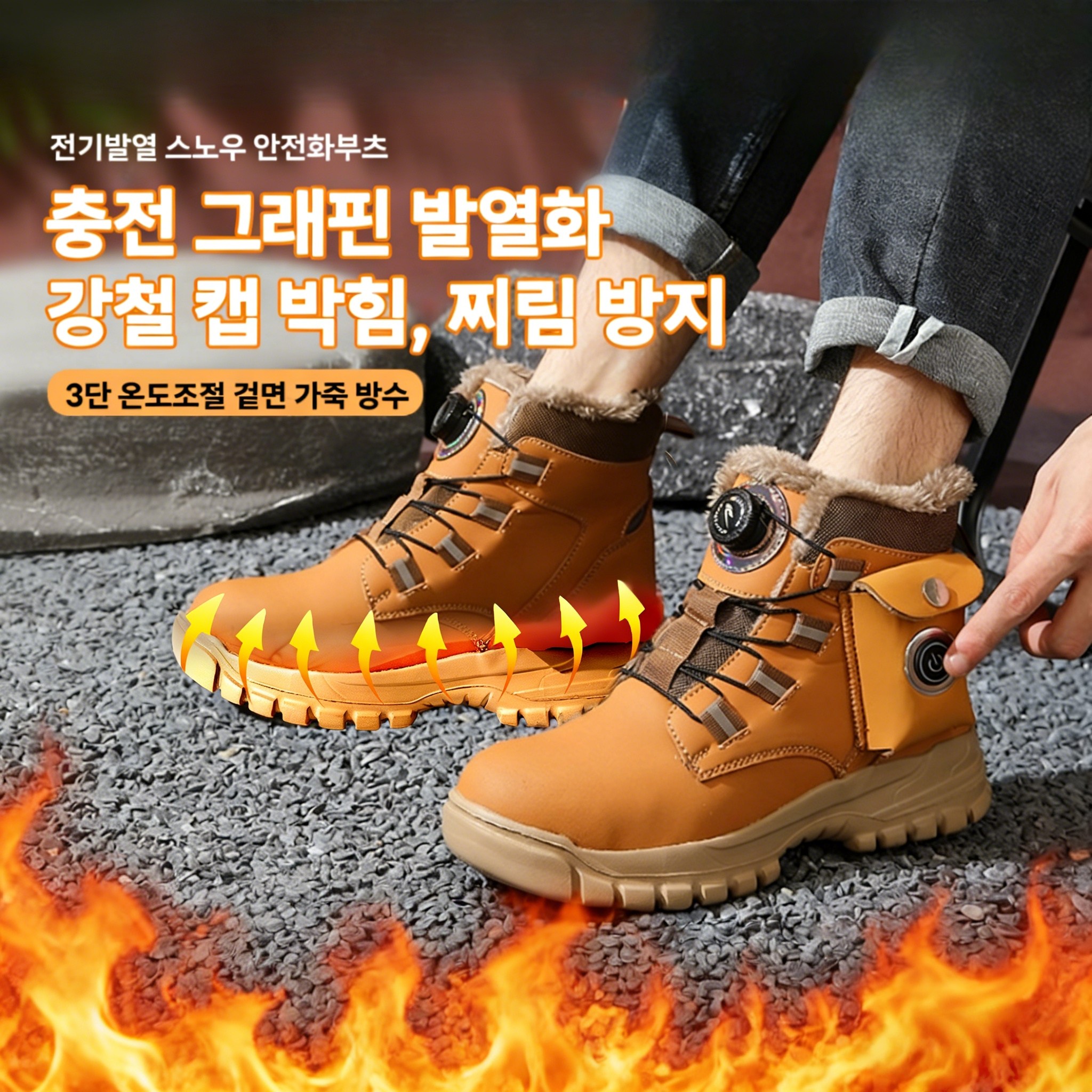 Mochae 발열신발 온도조절 전기 가열 스노우 부츠 온열 방한신발 겨울 방한 안전화 등산 낚시 혹한추위 눈길 115,000원