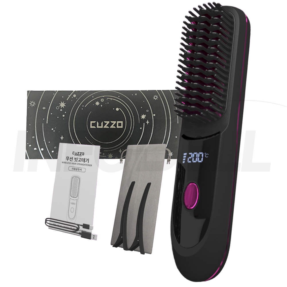 [TV홈쇼핑정품 인포벨]독일 쿠조 무선 빗고데기 1세트 뿌리 볼륨 초간편 휴대용 헤어 드라이 매직 스타일 브러쉬 빗, UNIR-WHS-S9, 블랙 39,900원