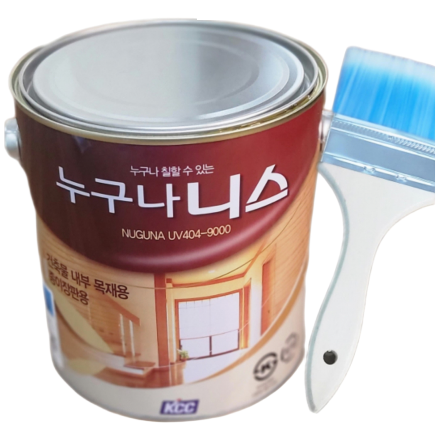 KCC페인트 신나가 필요없는 누구나 니스(유성유광투명1L, 2L용) +PP 평붓2인치, 1개 13,990원
