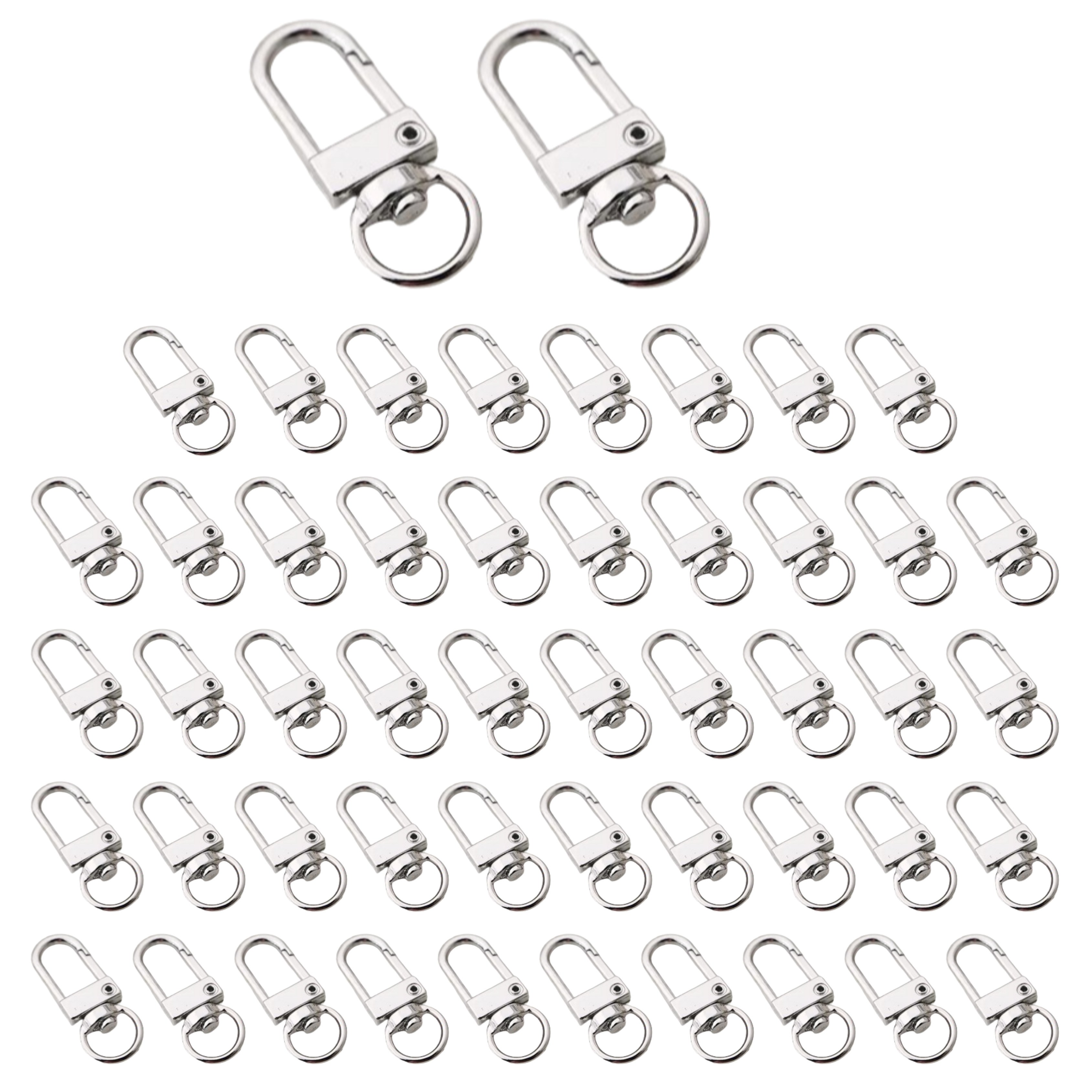 더쏠 D고리 키링 다용도 부자재 열쇠고리, 50p, 실버 9,500원