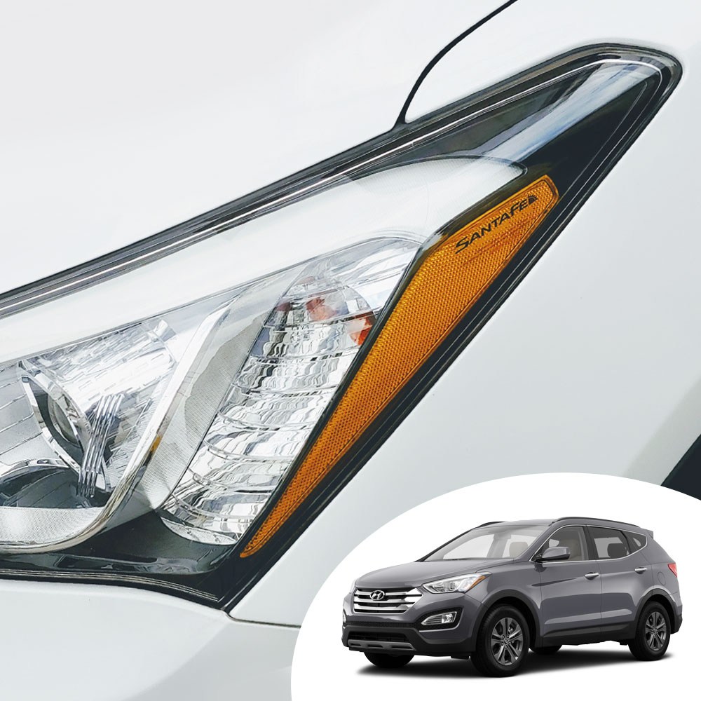 어른킹 싼타페DM 헤드라이트 사이드 리플렉터 트랜스 포인트 컬러 필름 로고 데칼 스티커 7,200원