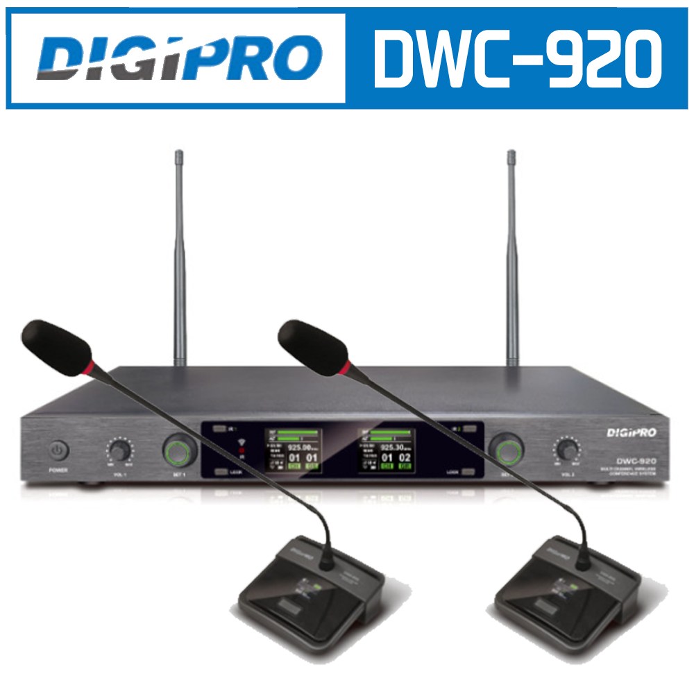 디지프로 DWC920 무선 2채널 구즈넥마이크 [리뷰이벤트] 회의용 화상회의 930,000원