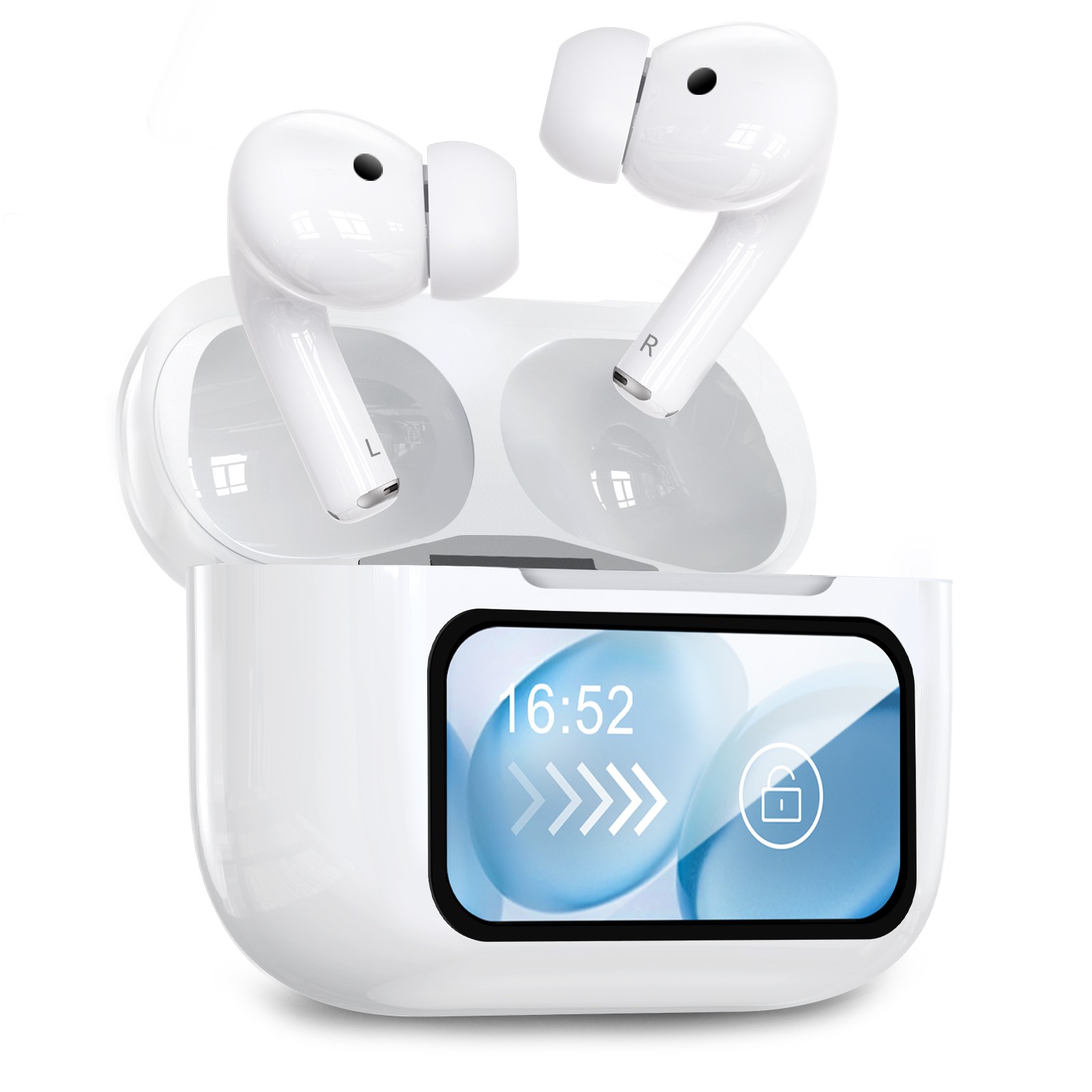 OMIIYA 터치스크린 디스플레이 무선 블루투스 이어폰 커널형 ANC 노이즈캔슬링 고음질 21,900원