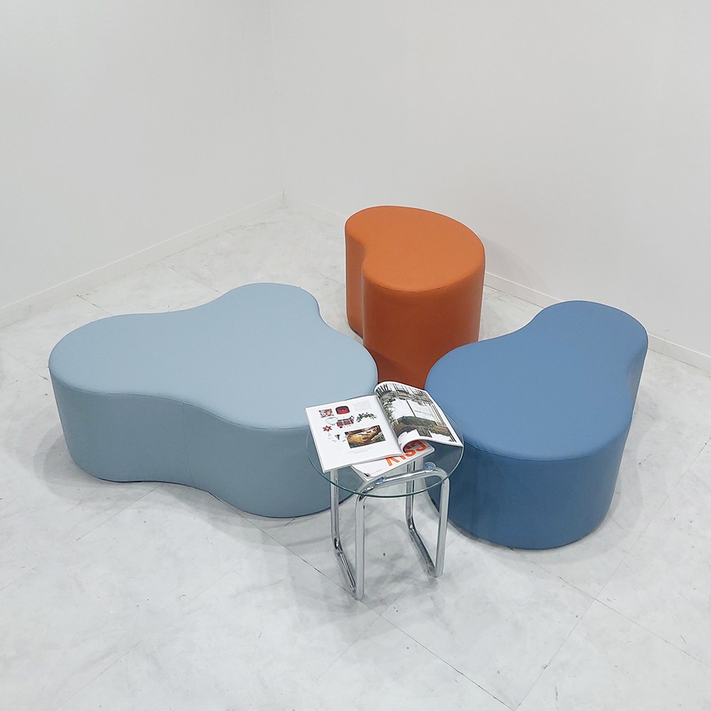 학교 유치원 어린이집 키즈카페 전시장 매장 스툴 벤치 의자, 아이보리 427,300원