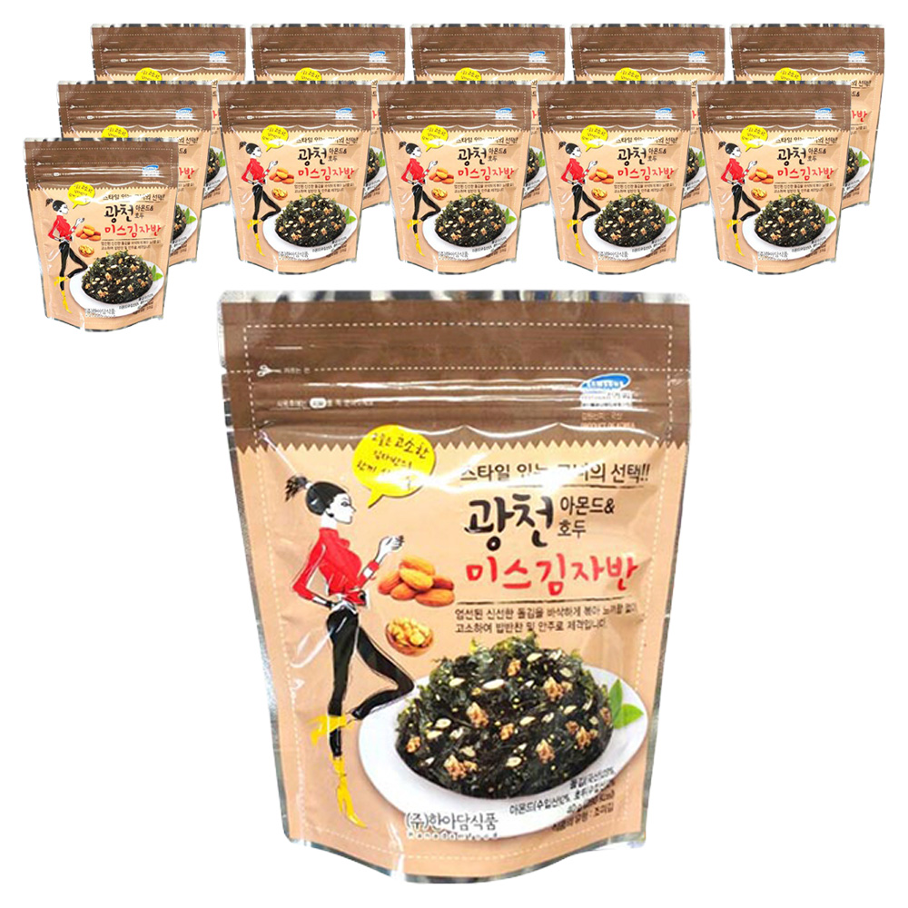 광천 아몬드 & 호두 미스김자반, 40g, 12개 19,200원