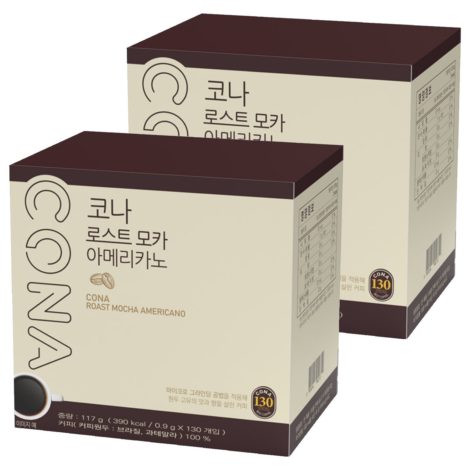 CONA 로스트 모카 아메리카노 원두커피믹스, 900mg, 130개입, 2개 24,500원