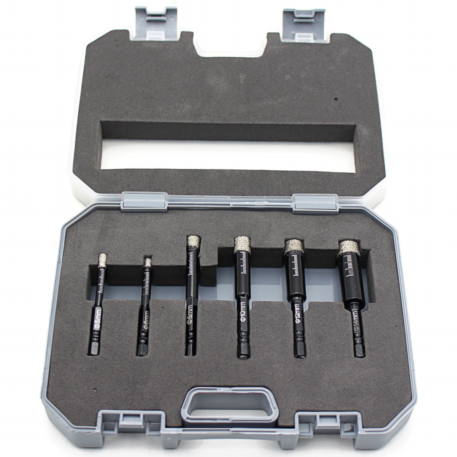 융착 코어비트 대리석 유리 타일 다이아몬드 기리 건식타일비트 세트 6PCS 5mm,6mm,8mm,10mm,12mm,14mm, 1개 25,900원