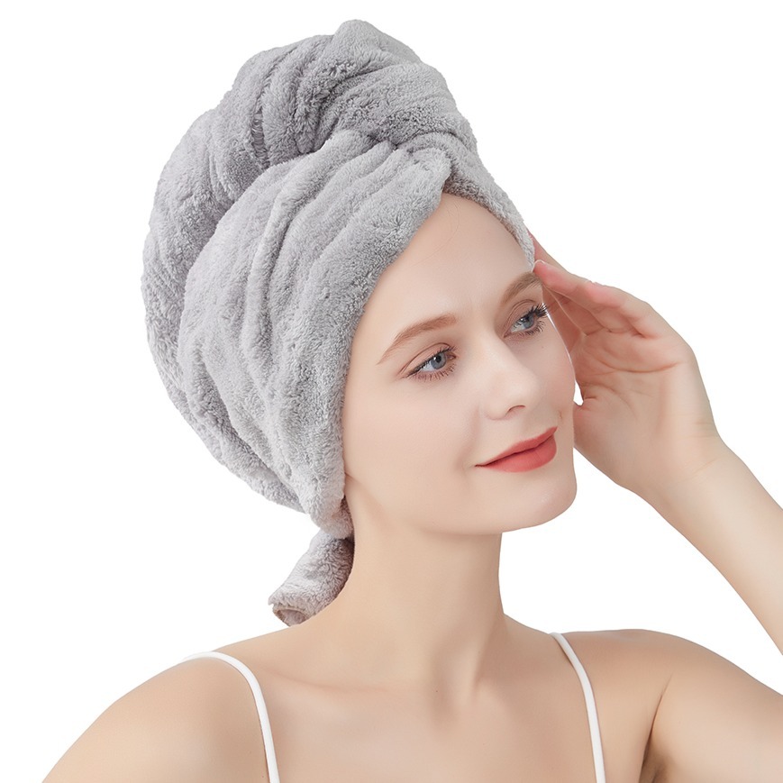 아싸레 극세사 드라이 헤어타올, 그레이, 1개 5,000원