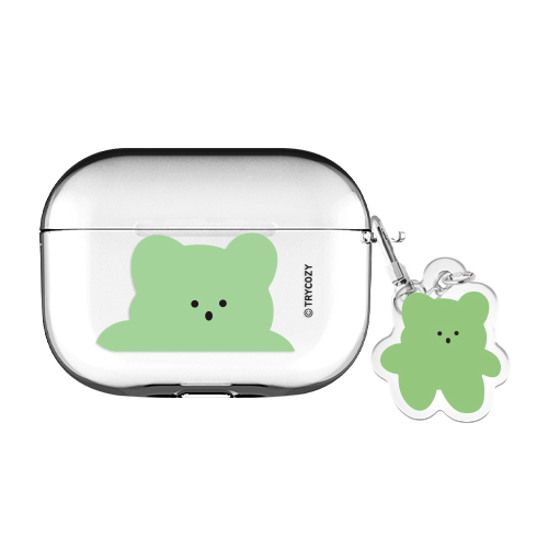 스윗베어 에어팟프로/에어팟프로2/에어팟4 클리어 케이스 +아크릴키링 세트, 스윗베어-그린, AirPods Pro(2세대) 15,900원
