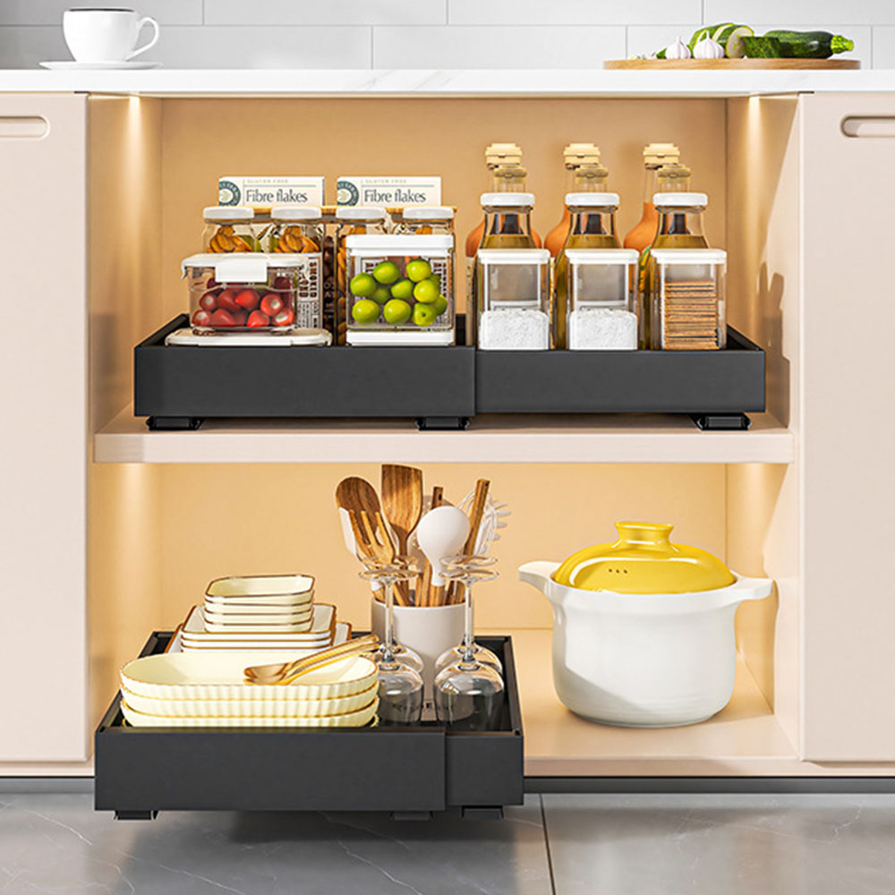 홈비 넓이조절 슬라이딩 후라이팬 랙 거치대 그릇 접시 냄비 정리대 29,400원