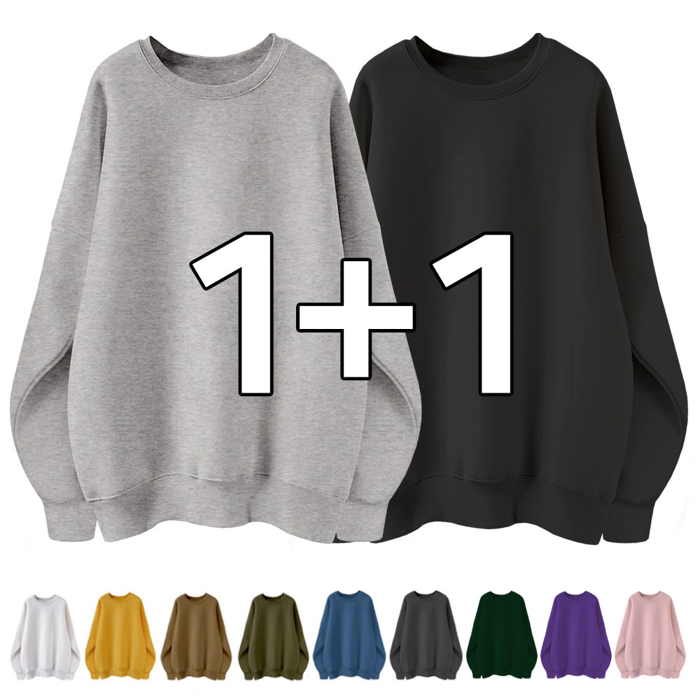 엠제이스타 1+1 2장묶음 국내산 남녀공용 특양면 오버핏 맨투맨 라운드 베이직 무지 루즈핏 단체 티 커플 빅사이즈 티셔츠 여성 여자 27,900원