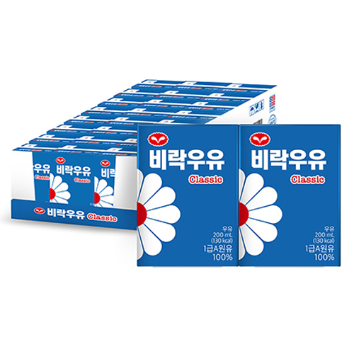비락 우유 클래식, 24개, 200ml 16,800원