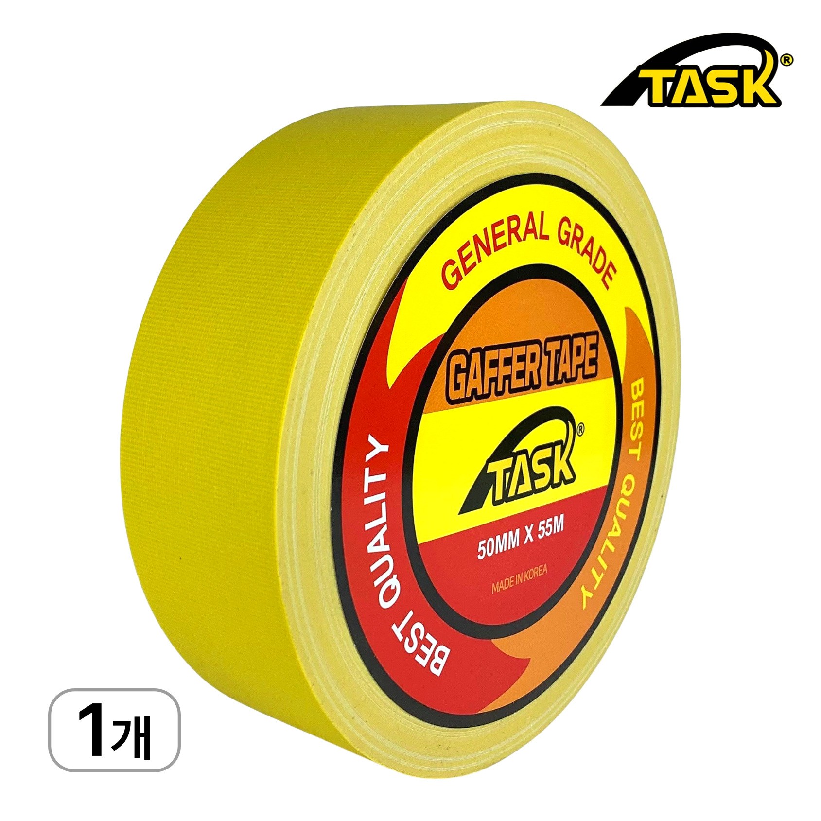 테스크 수출용(국내산) 개퍼테이프 무광 면테이프 50MM X 55M, MATT YELLOW 14,900원
