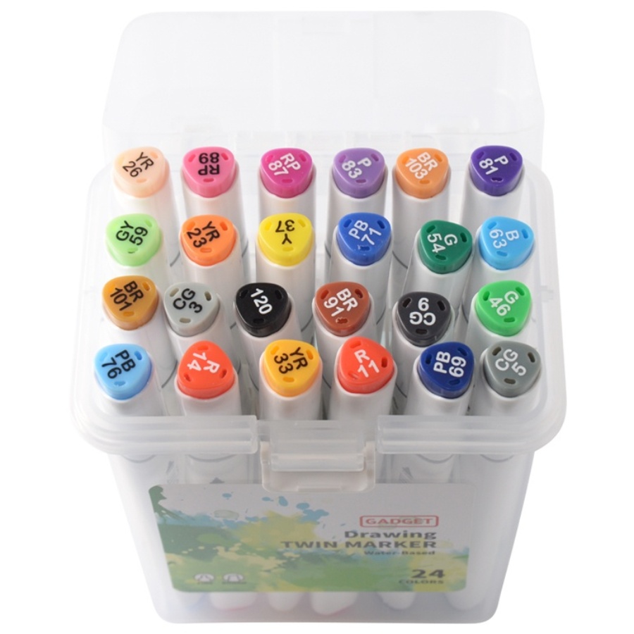 가제트 수성 트윈 마카펜 24색 세트 마커펜 브러쉬, 24색, 1개 13,900원
