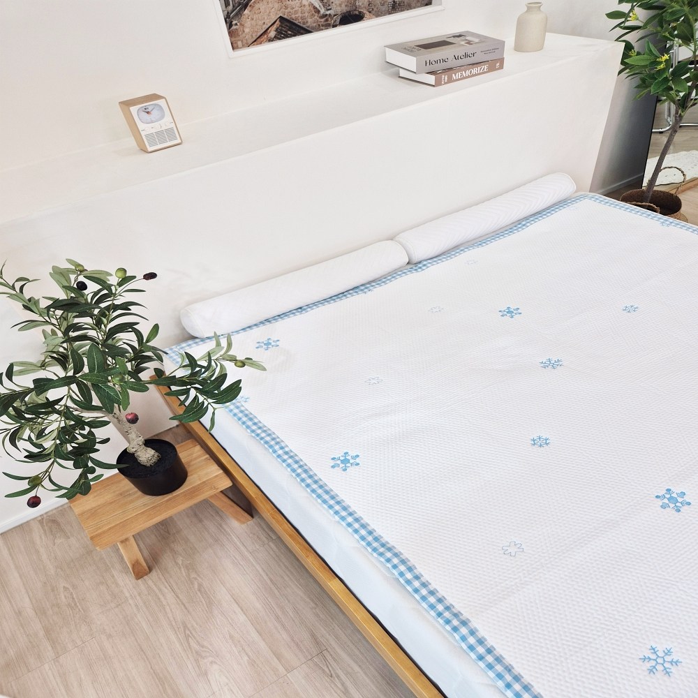 에코베리 아이스 눈꽃패드 접촉냉감  KC인증 듀라론 정품 슈퍼싱글 퀸 냉감패드 60,000원