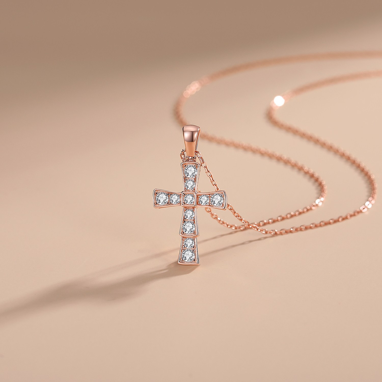 여자 14K/18K 목걸이 십자가 다이아몬드 펜던트 골드/핑크골드 보증서 포함 행운 선물용 기념일 생일 368,800원