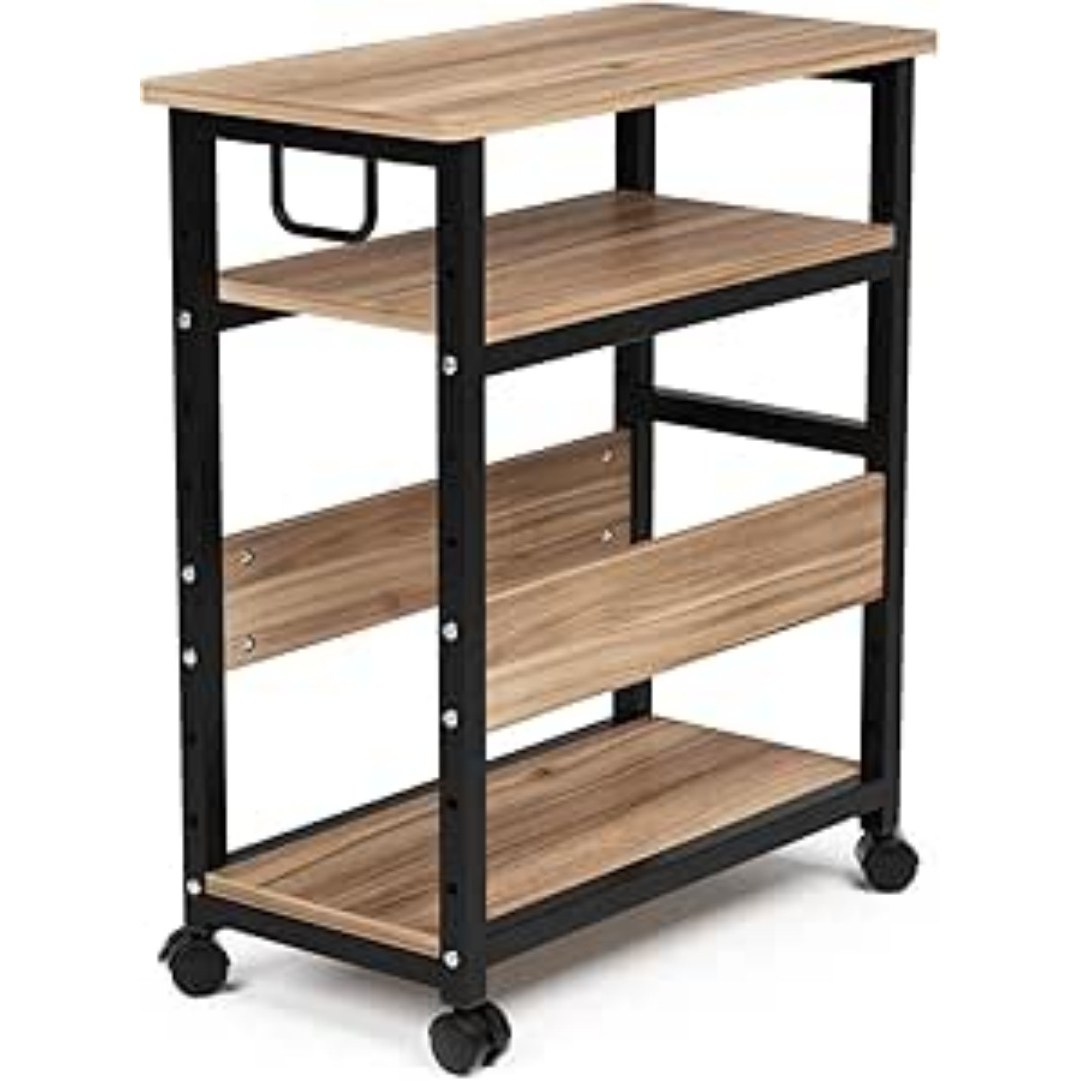 복합기 프린터 컴퓨터 본체 이동 선반 2단 데스크톱 트롤리 이동식 받침대 거치대 다용도 사무실 용품 이동 수납 선반 서류정리함 68,500원