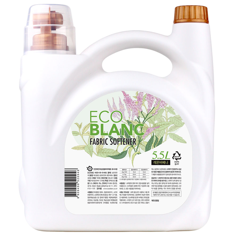 에코블랑 패밀리 퍼퓸 섬유유연제, 1개, 5.5L 22,500원