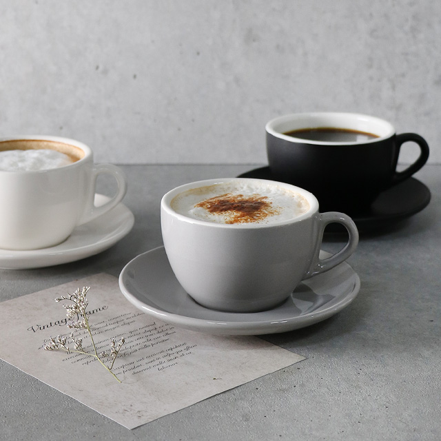 도톰 카푸치노잔 세트 250ml, 유광화이트, 1개 11,600원