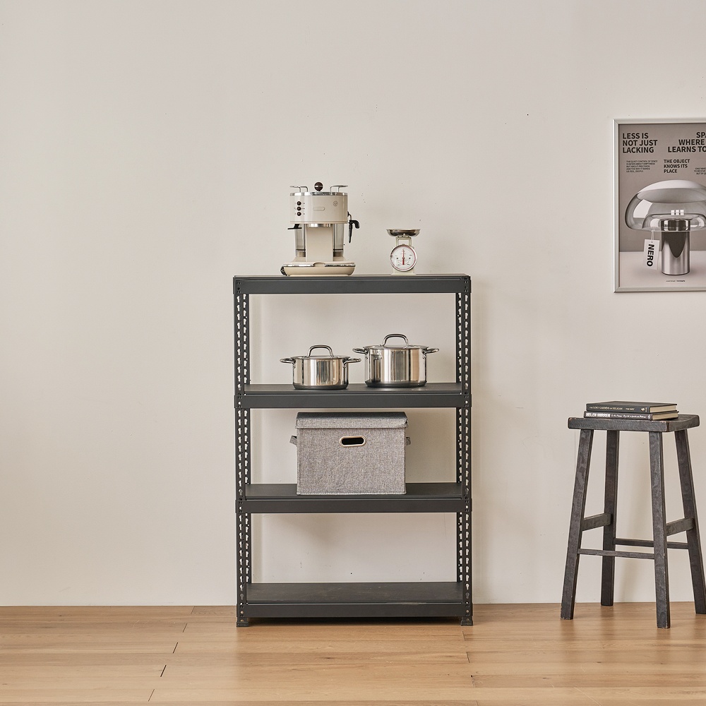 [MODERN HOUSE 중계점] [가구] 스탠다드 철제 조절식 다용도 선반 4단 W800 블랙  CF1326006 119,000원