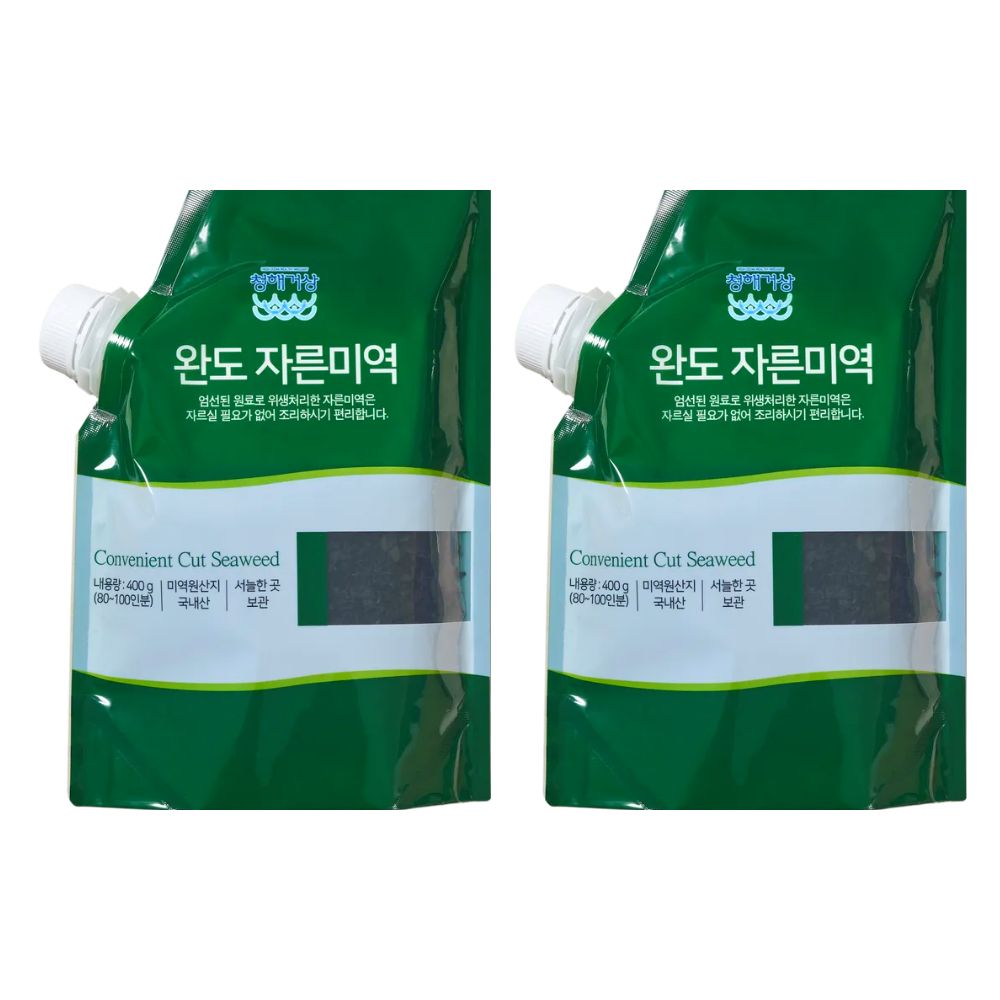[청해거상] 유기농 완도 자른미역 400g X 2봉 산지직송 건미역, 400g, 2개 24,000원