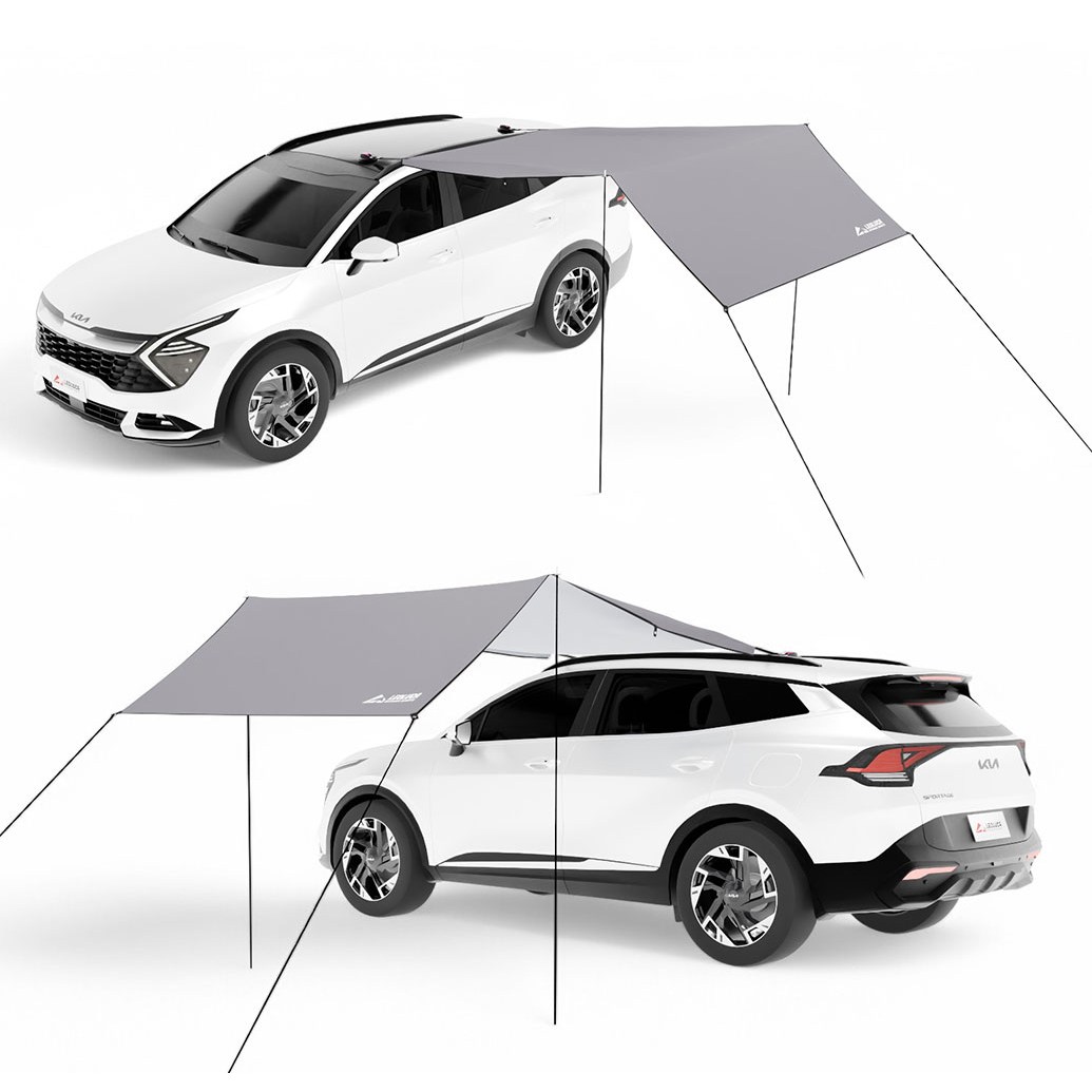 차량용어닝 승용차 SUV 흡착판 어닝 타프 사이드어닝 차박 캠핑 자동차 그늘막, 그레이 41,800원