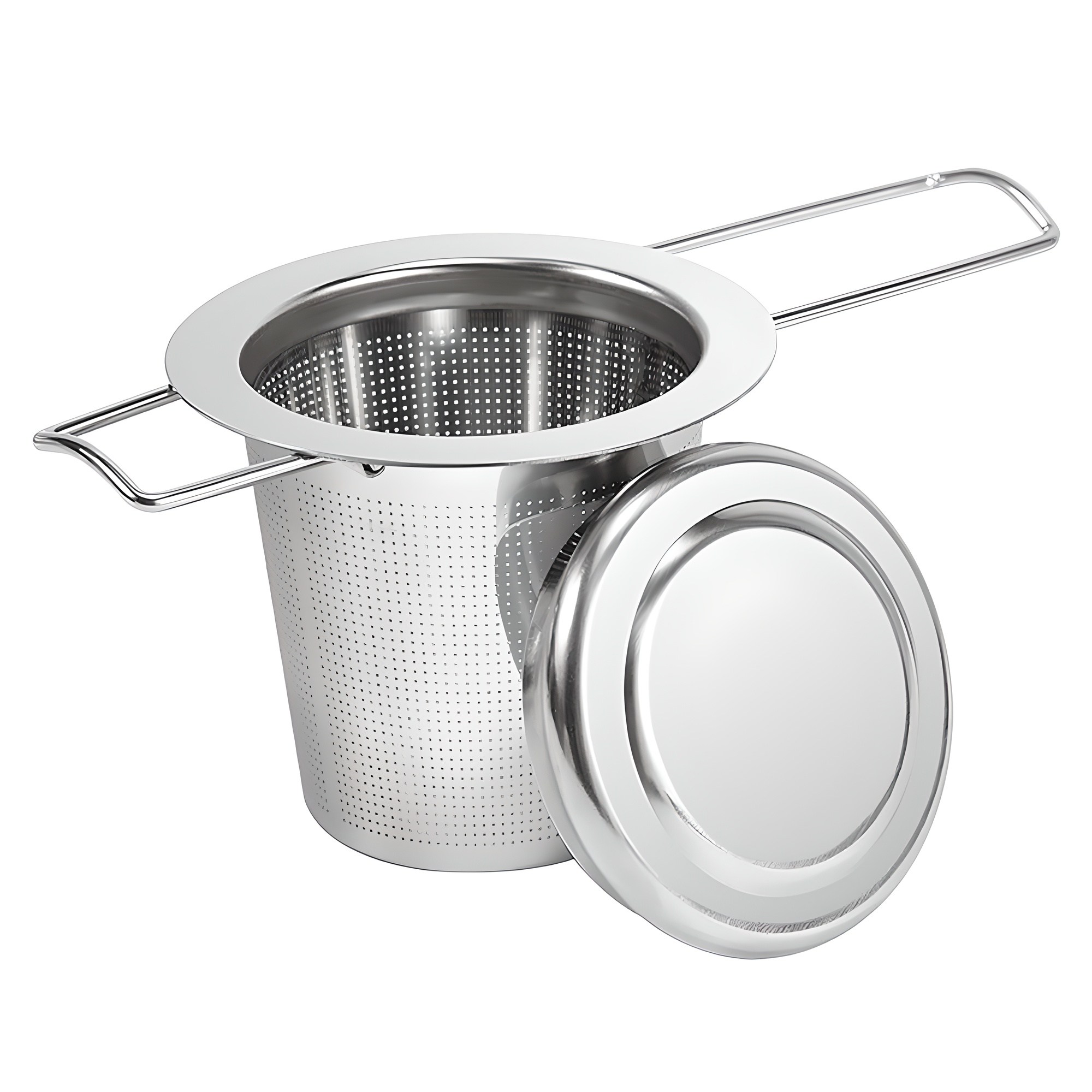리브문 304 스텐 티 인퓨저 접이식 차 거름망 + 뚜껑 세트, 1개 9,900원