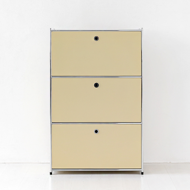 심플리 3단 수납장 BC020, 솔리드베이지 9539.6464 369,000원