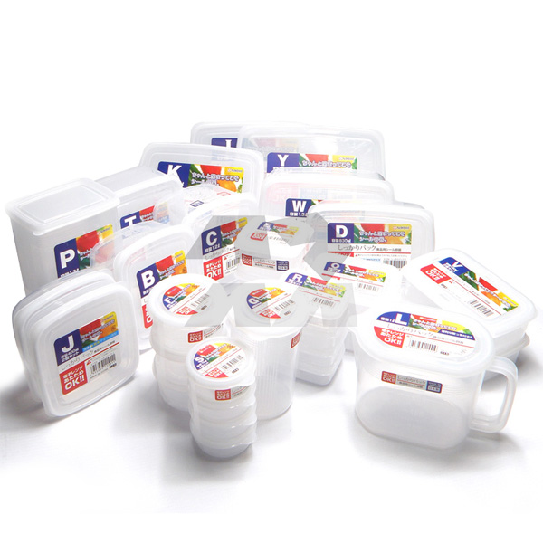 나카야 냉장고 냉동밥보관용기 전자레인지 반찬통 밀폐용기, J-납작 사각 400ml (2개 세트), 1개 2,500원