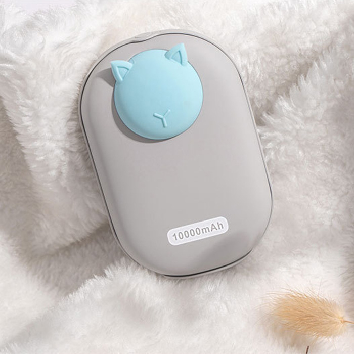 크리스마스 무료배송 귀여운 애니멀 캐릭터 손난로 보조배터리 10000 mAh 대용량 고속충전 KC인증, 그레이/캣 26,500원
