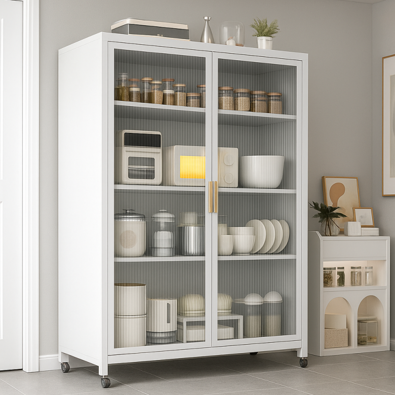 GOOD MOMENT 주방정리대 수납장 전자렌지 부엌 철제 수납, 5단, 화이트 125,900원