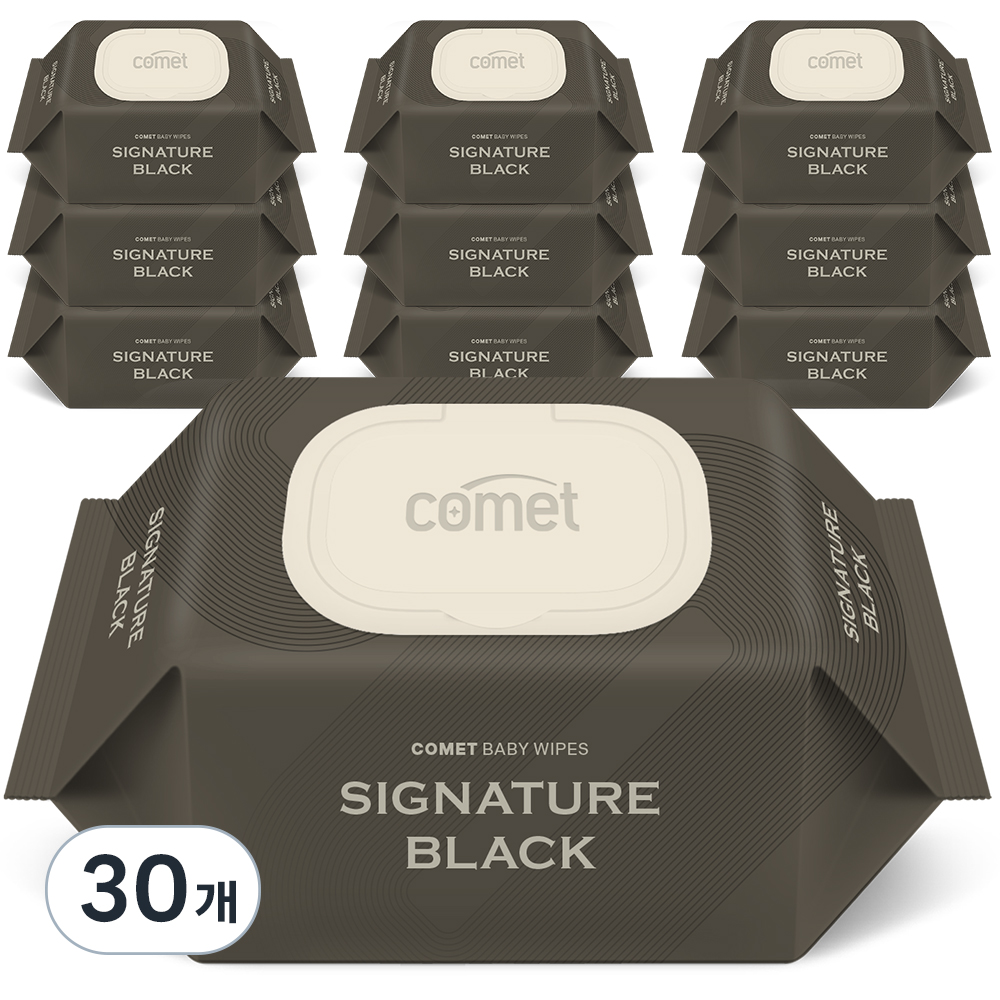 코멧 아기물티슈 시그니처 블랙 엠보싱 캡형 34,190원