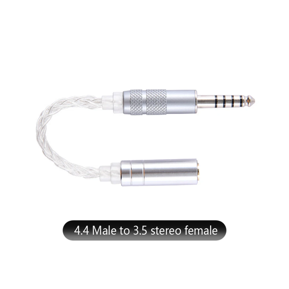 새로운 업그레이드 8코어 은도금 HIFI 오디오 밸런스 어댑터 케이블 잭 남성 4.4mm - 여성 3.5/2.5 헤드폰 25,000원