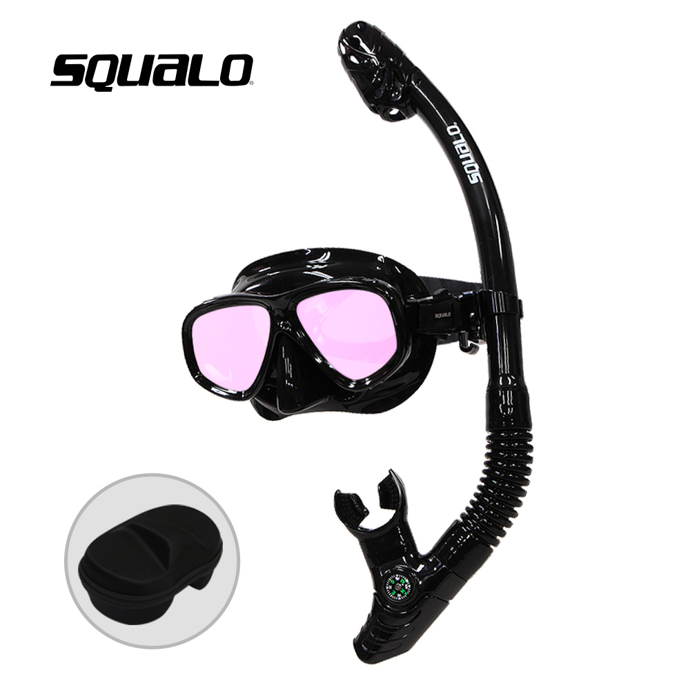 스쿠알로 드라이탑 미러스노클링 SET (드라이탑 스노클/미러마스크) 프리다이빙 75,000원