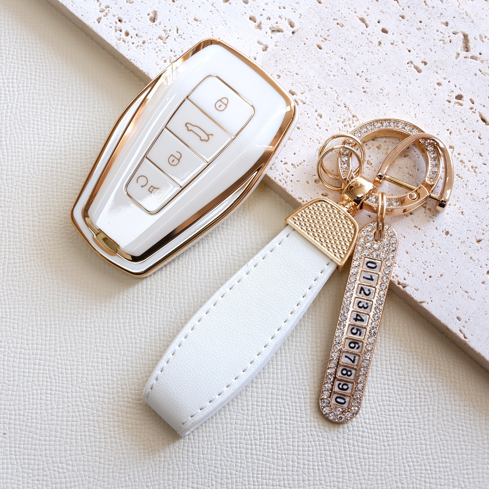 트니르 르노 호환 그랑 콜레오스 D타입 TPU 번호판 키링 자동차 키 케이스 키홀더 용품, 화이트 16,900원