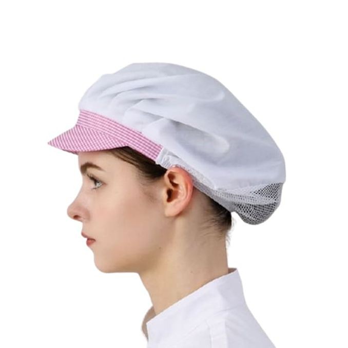 투비오너위생모 식품 공장 조리 위생 주방 모자 캡형 핑크체크 10,000원